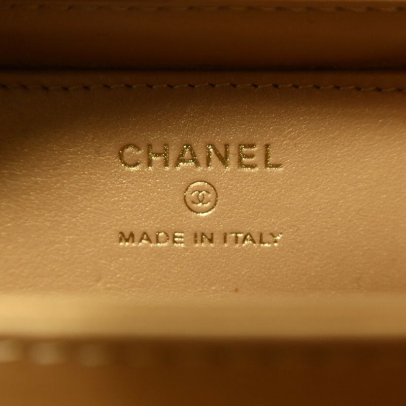 CHANEL 羊皮皮革Mini Vanity Case鏈帶肩背袋-5