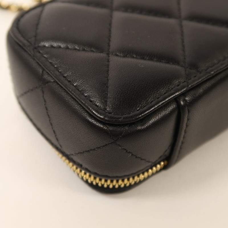 CHANEL 羊皮皮革Mini Vanity Case鏈帶肩背袋-13