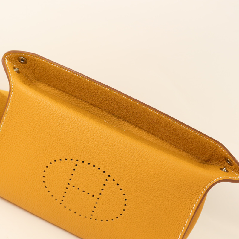 HERMES Togo皮革Videpoches Bag肩背袋Biscuit-4
