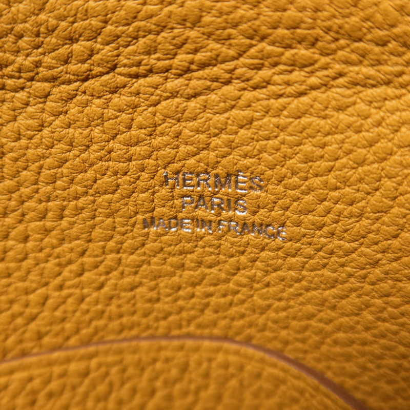 HERMES Togo皮革Videpoches Bag肩背袋Biscuit-6