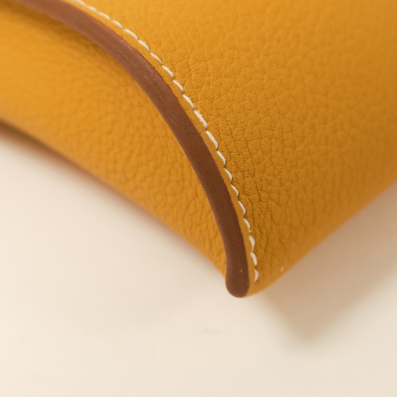 HERMES Togo皮革Videpoches Bag肩背袋Biscuit-11