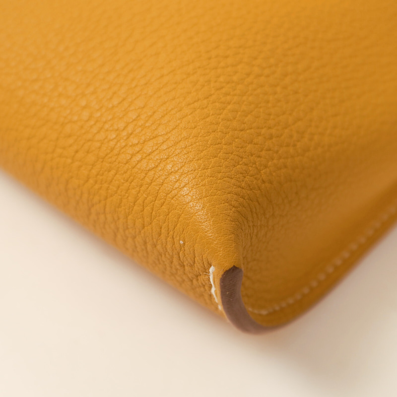 HERMES Togo皮革Videpoches Bag肩背袋Biscuit-14