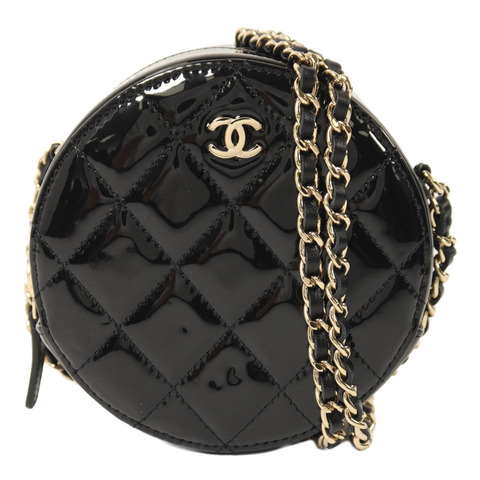 CHANEL 漆皮皮革Chain Shoulder鏈帶肩背袋