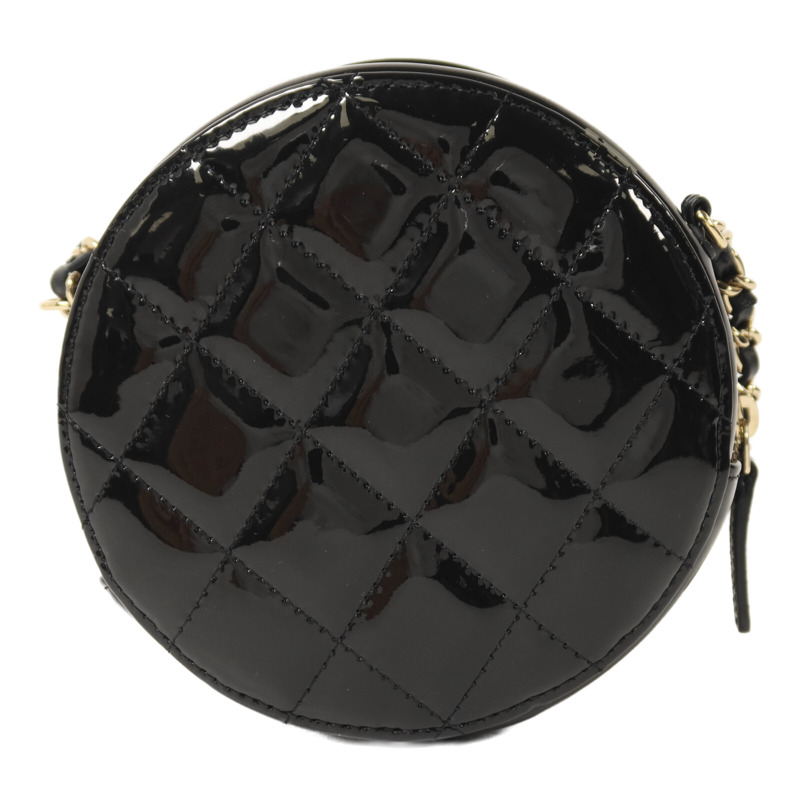 CHANEL 漆皮皮革Chain Shoulder鏈帶肩背袋-1