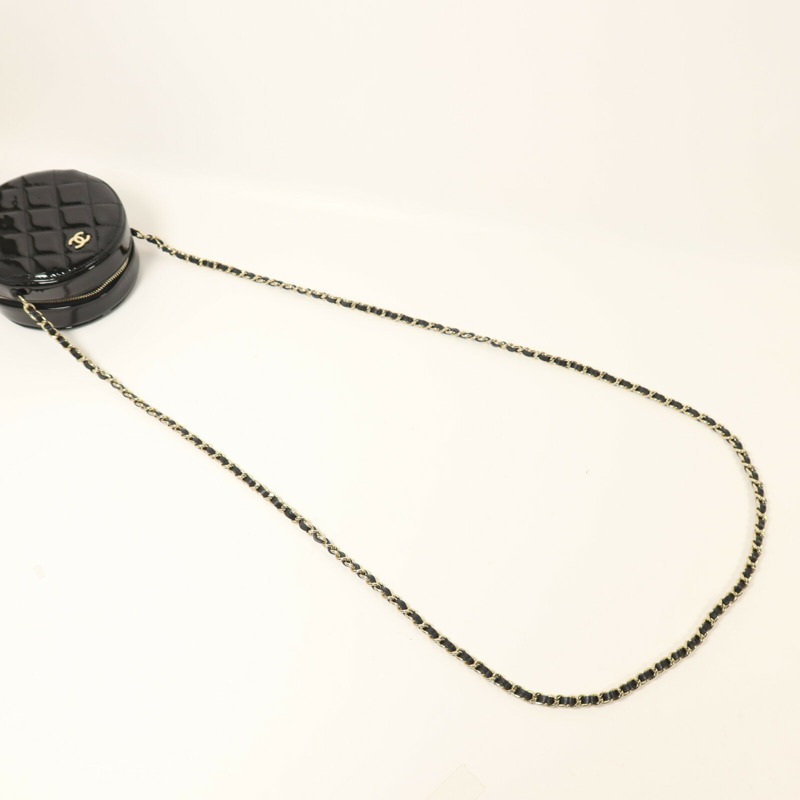 CHANEL 漆皮皮革Chain Shoulder鏈帶肩背袋-7