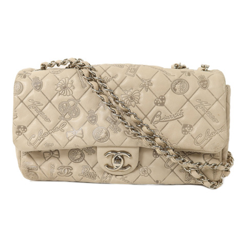 CHANEL 牛皮皮革Chain Shoulder鏈帶手挽肩背兩用袋