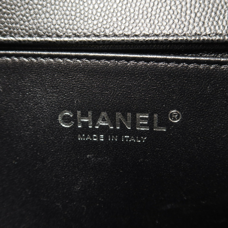 CHANEL 牛皮皮革Boy 25鏈帶手挽肩背兩用袋-5
