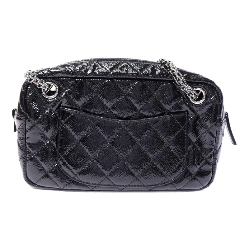 CHANEL 漆皮皮革2.55鏈帶肩背袋-1