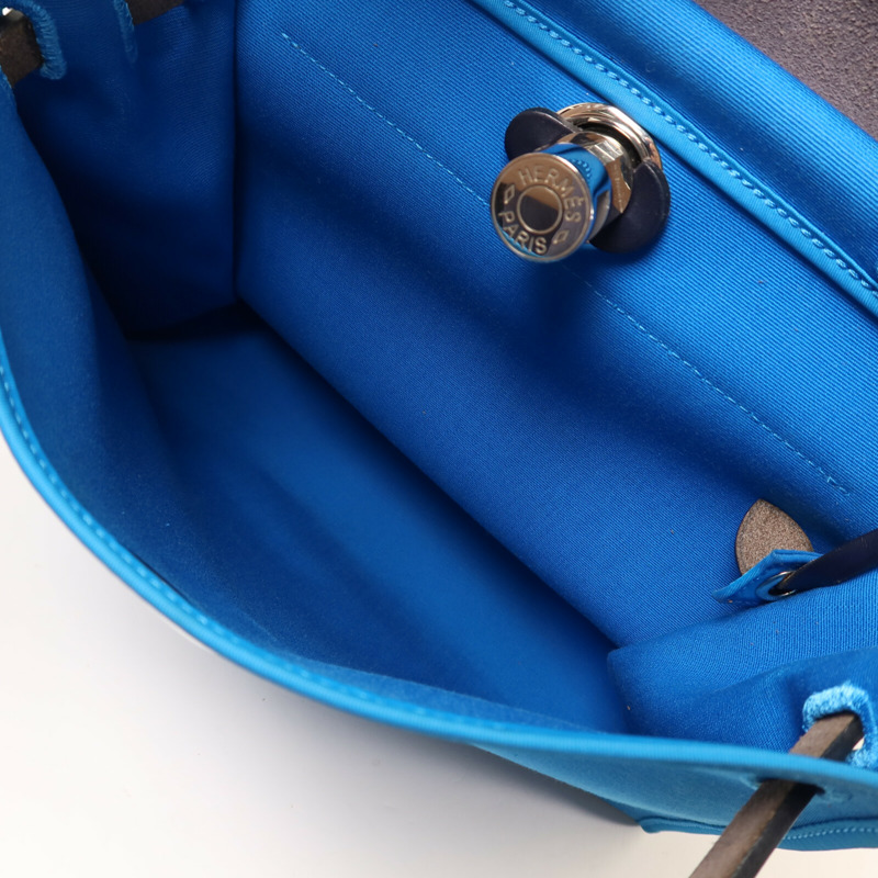HERMES 帆布Herbag PM手挽肩背兩用袋Bleu Zanzibar-3