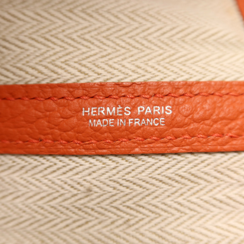 HERMES Negonda皮革Garden Party PM手挽袋Feu-5