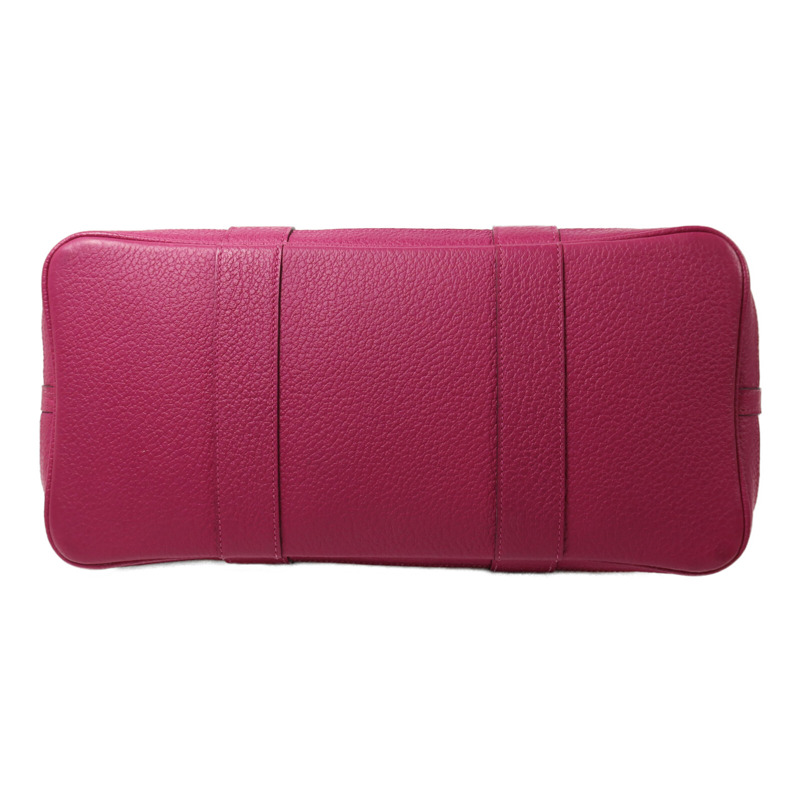 HERMES Toile H帆布Garden Party PM手挽袋Rose Pourpre-3
