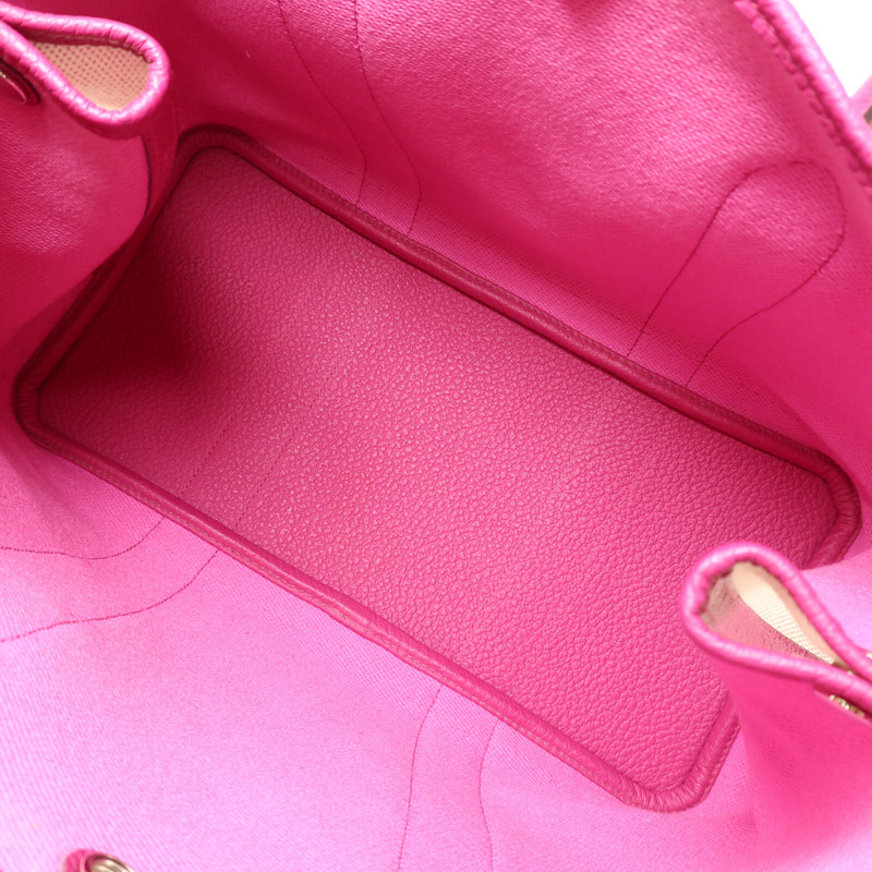 HERMES Toile H帆布Garden Party PM手挽袋Rose Pourpre-4