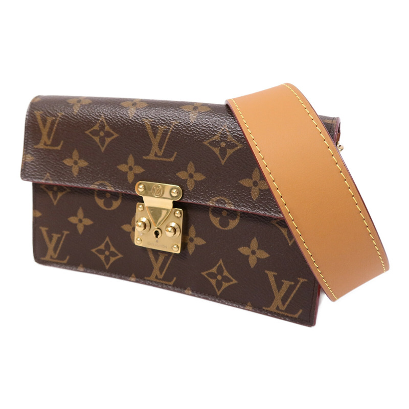 LOUIS VUITTON Monogram S Lock Belt Pouch GM腰包-2