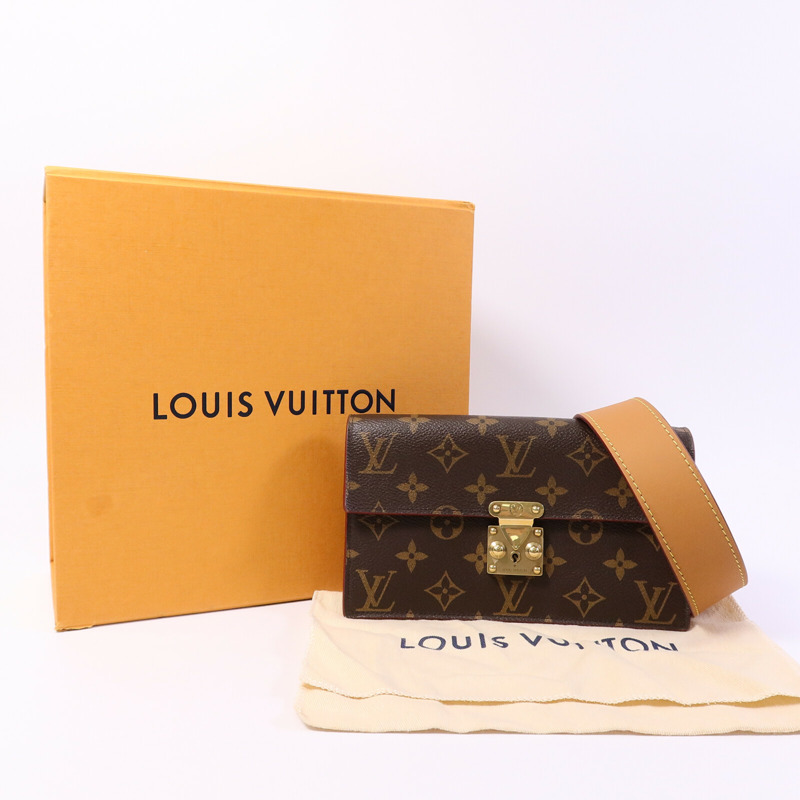 LOUIS VUITTON Monogram S Lock Belt Pouch GM腰包-9