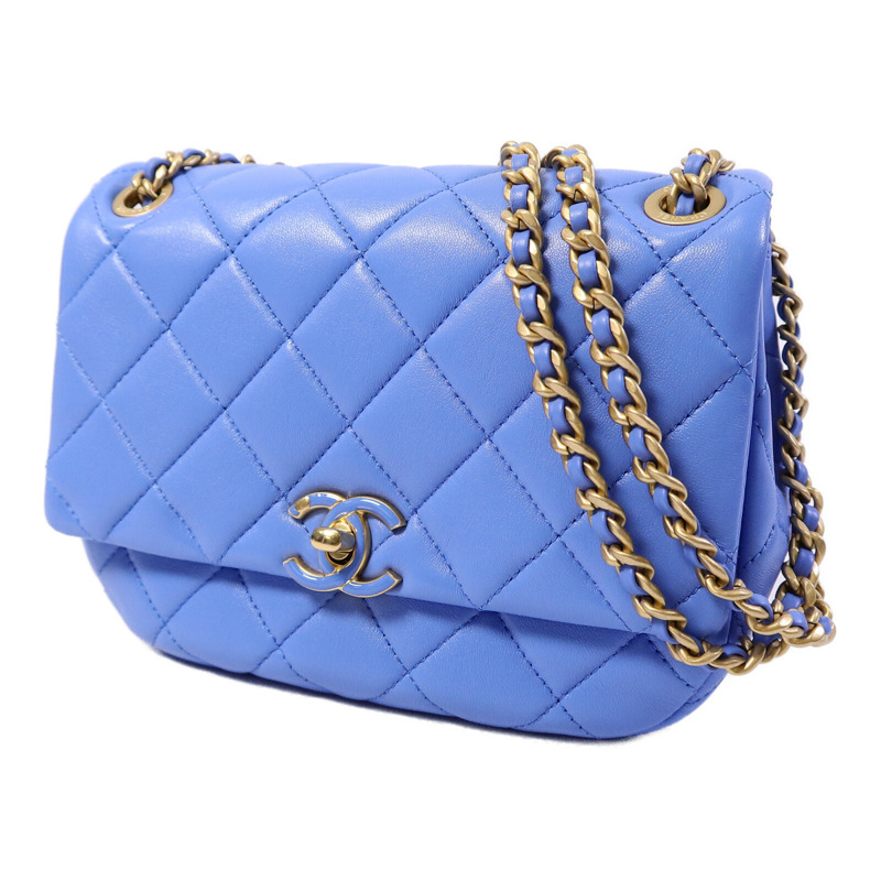 CHANEL 羊皮皮革Chain Shoudler Bag鏈帶肩背袋-2