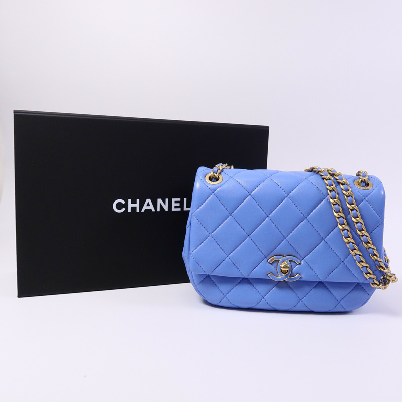 CHANEL 羊皮皮革Chain Shoudler Bag鏈帶肩背袋-8