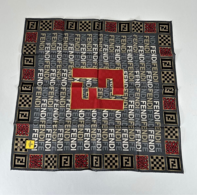 FENDI/Fendi/全新/未使用/方巾/領巾/髮帶/花色/純棉/Vintage-5