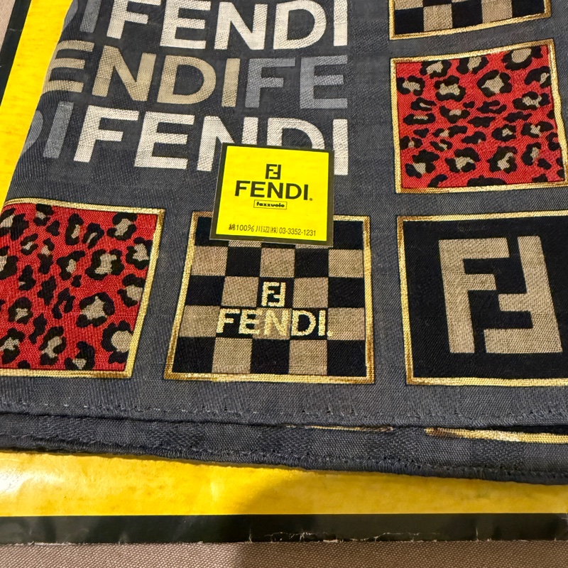 FENDI/Fendi/全新/未使用/方巾/領巾/髮帶/花色/純棉/Vintage-7