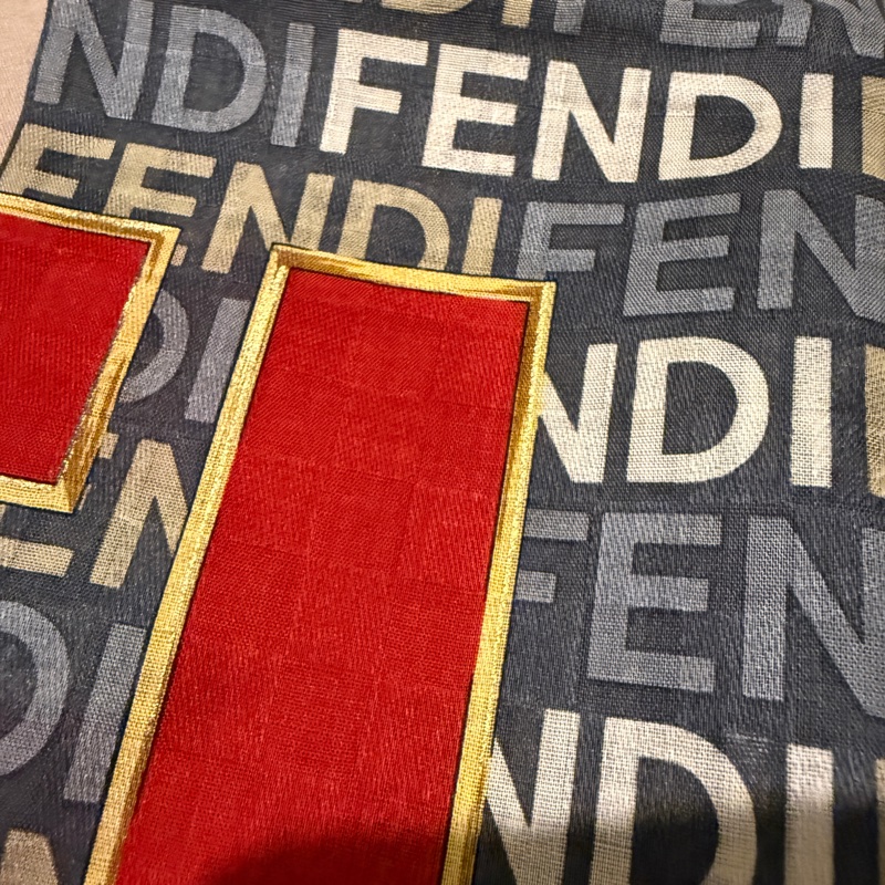 FENDI/Fendi/全新/未使用/方巾/領巾/髮帶/花色/純棉/Vintage-11