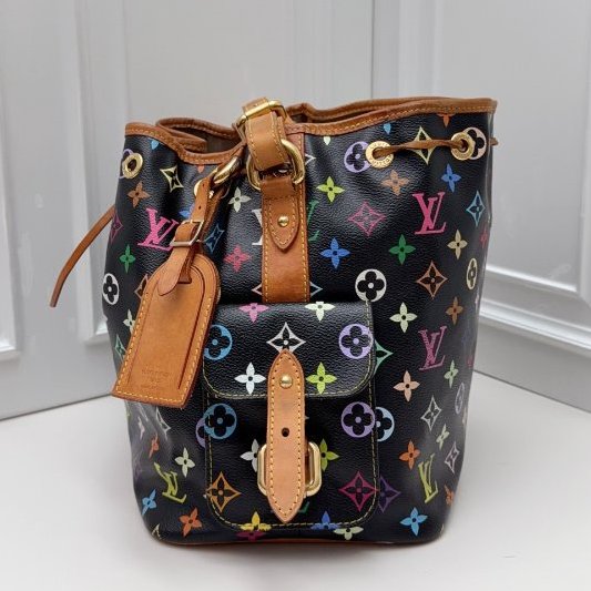 路易威登/Louis Vuitton 村上隆黑三彩Noé水桶包-1