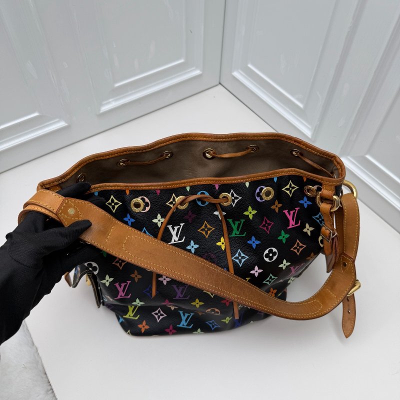 路易威登/Louis Vuitton 村上隆黑三彩Noé水桶包-4
