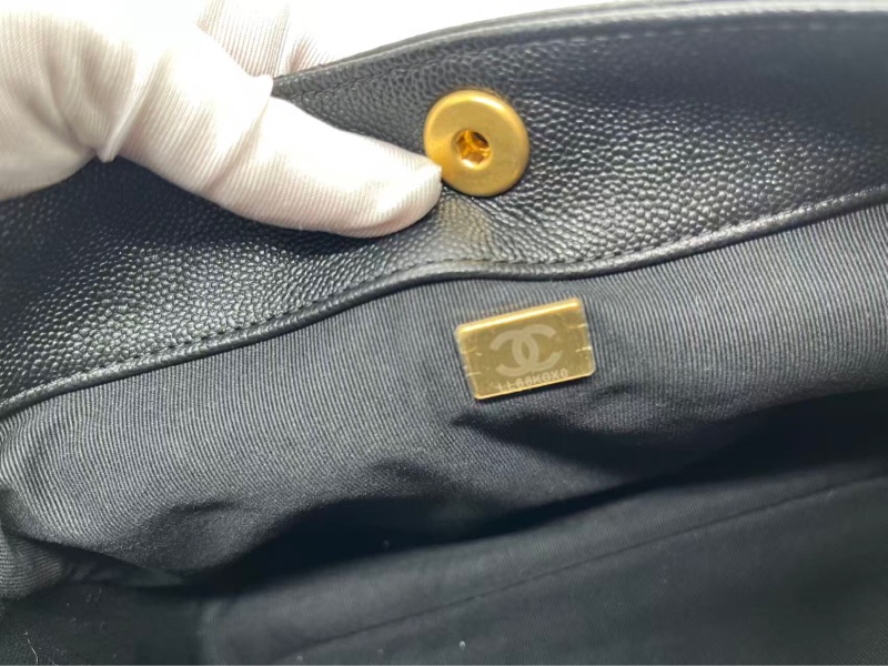 CHANEL香奈兒 24P春夏 SuppleTwins 菱格紋金扣棕金皮穿鏈 黑色 牛皮材質金色五金長寬高：24.5×5×19 單肩斜挎包 女款-9