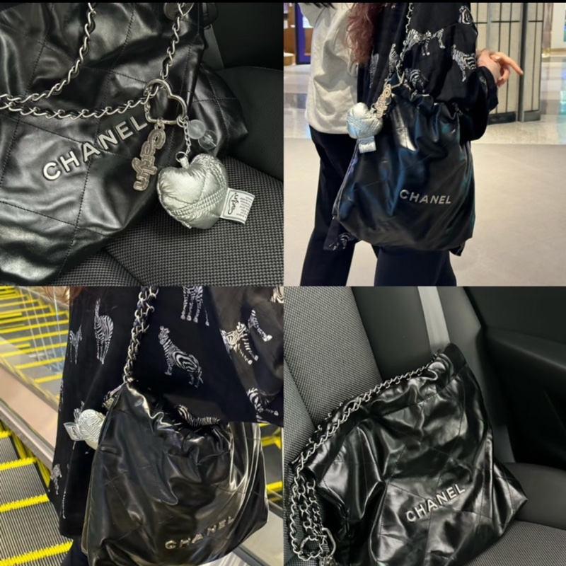 全配❤️ 香奈兒 #黑色 #銀字 #22bag #小號-3