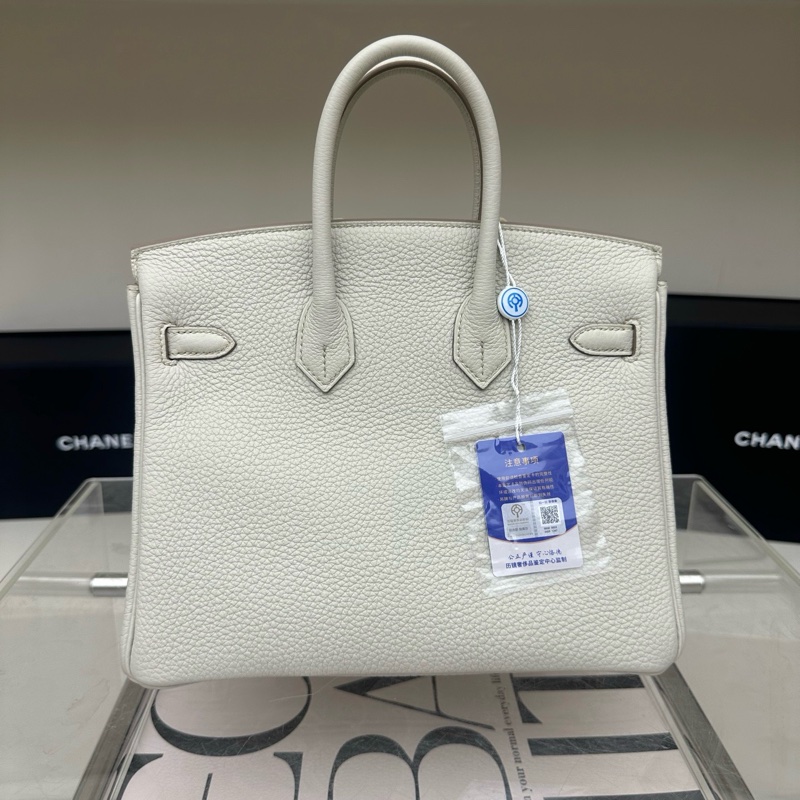 🔥【99新】🆕愛馬仕hermes birkin25 冰川白金扣u刻  22年票 ❤️正品保障-2