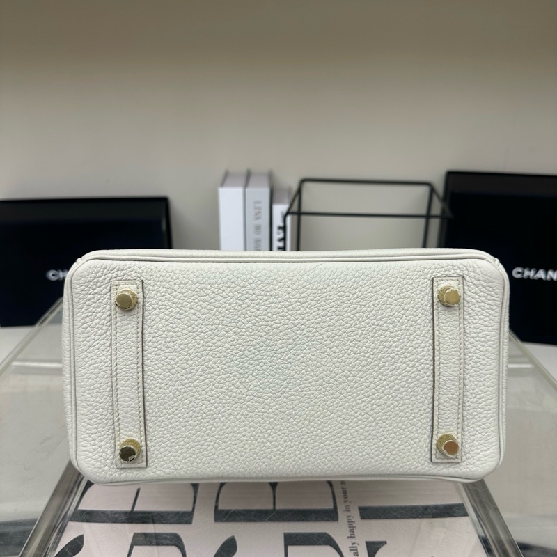 🔥【99新】🆕愛馬仕hermes birkin25 冰川白金扣u刻  22年票 ❤️正品保障-4