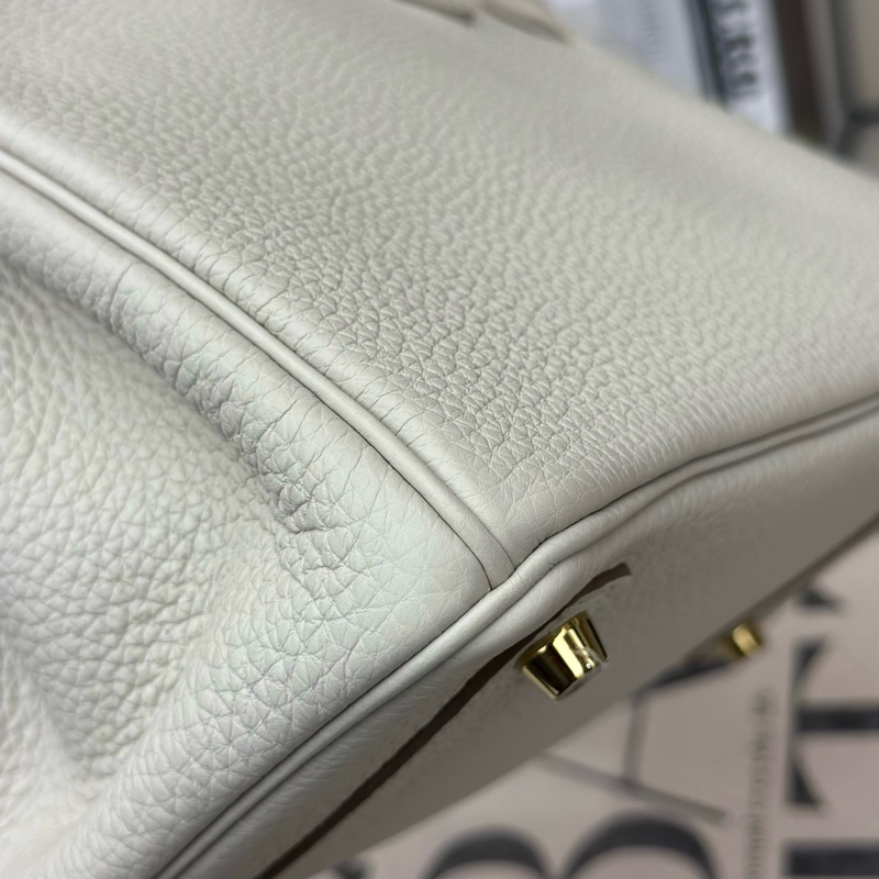 🔥【99新】🆕愛馬仕hermes birkin25 冰川白金扣u刻  22年票 ❤️正品保障-7