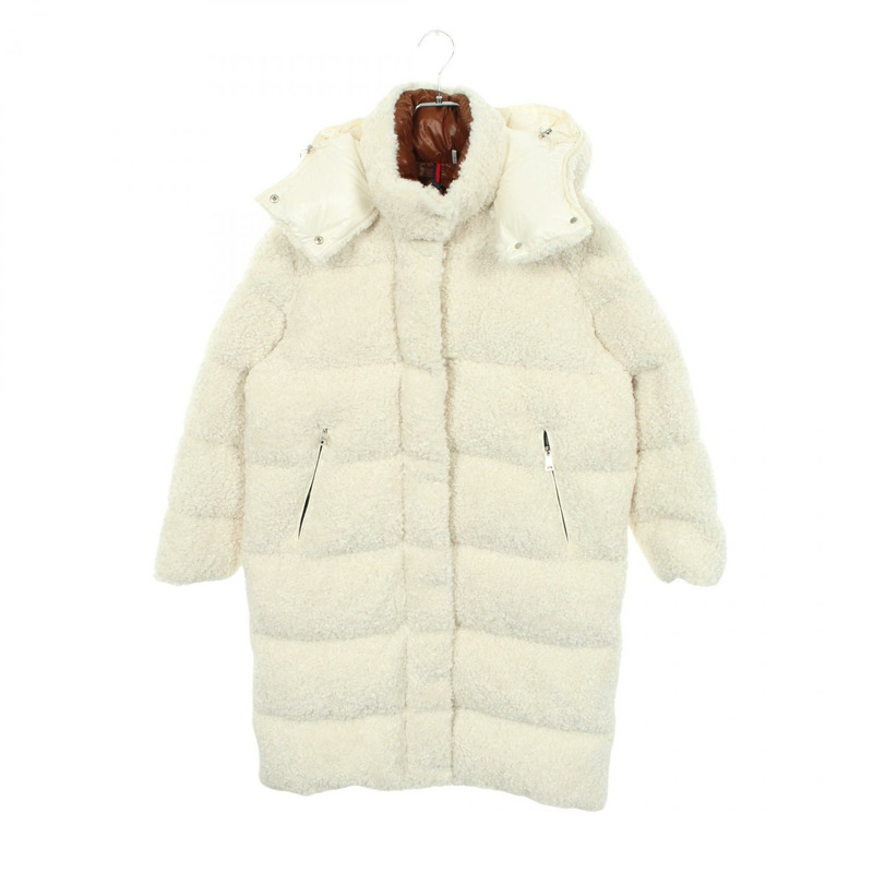 MONCLER HAINARDIA 長版羽絨外套 1C00059 聚酯纖維 白色 二手 女款 #2-0
