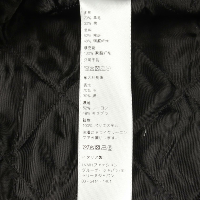 CELINE Triomphe 連帽夾克，羊毛棉混紡，黑色，二手，男士 L 碼-3