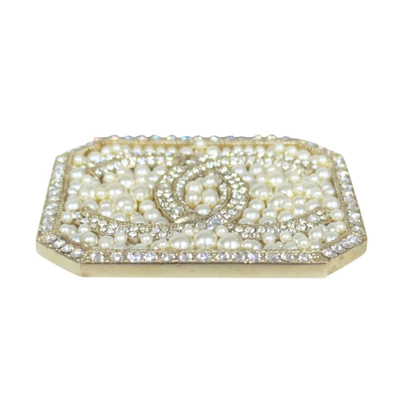 CHANEL CC 水鑽 珠珠 胸針-7