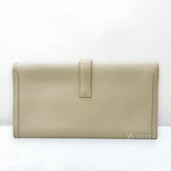 A13199-HERMES Jige Elan 29 clutch奶油白H手拿包-3