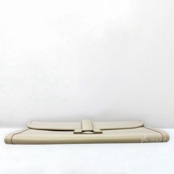 A13199-HERMES Jige Elan 29 clutch奶油白H手拿包-4