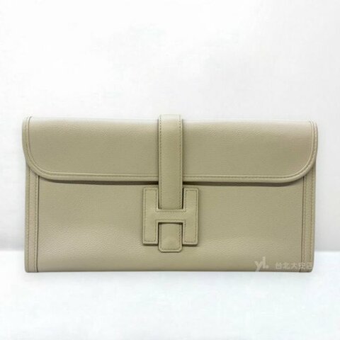 A13199-HERMES Jige Elan 29 clutch奶油白H手拿包