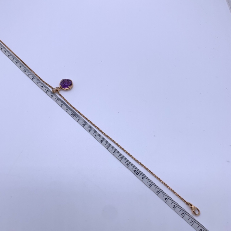 BVLGARI寶格麗  18K玫瑰金 紫水晶鑲嵌鑽石 項鍊 女款-4