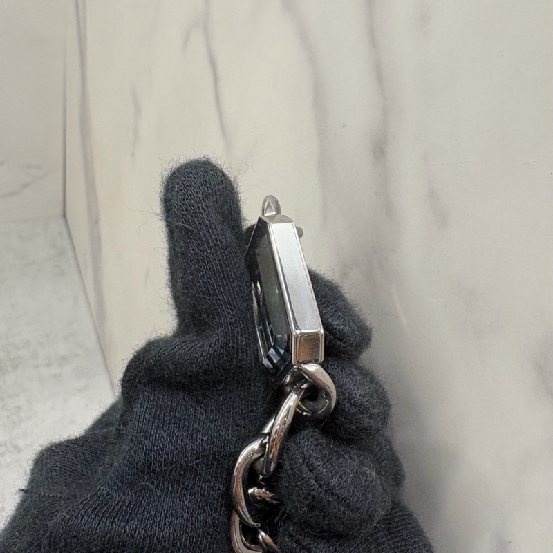 Chanel 香奈兒 Premiere黑銀鏈帶 石英腕錶®️M號-7