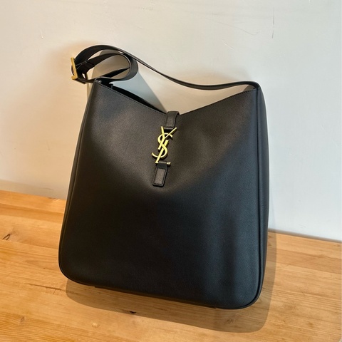 【全新】 YSL SAINT LAURENT YSL Le5A7 hobo 水桶包手提包 牛皮 單肩包 大號 黑色