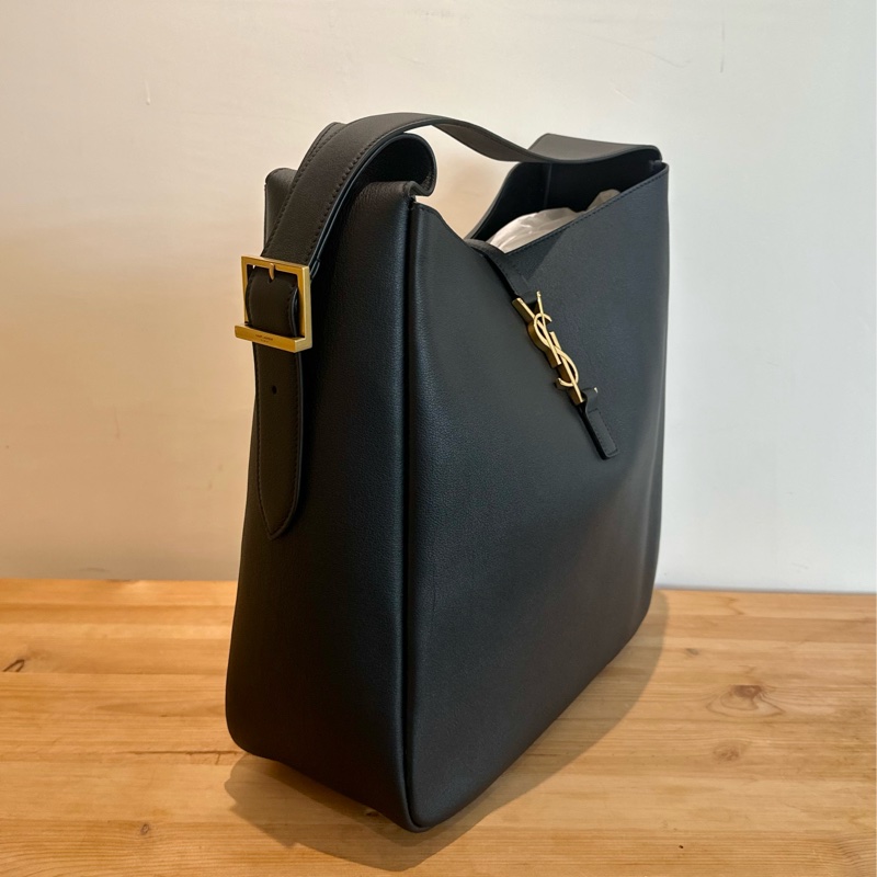 【全新】 YSL SAINT LAURENT YSL Le5A7 hobo 水桶包手提包 牛皮 單肩包 大號 黑色-1