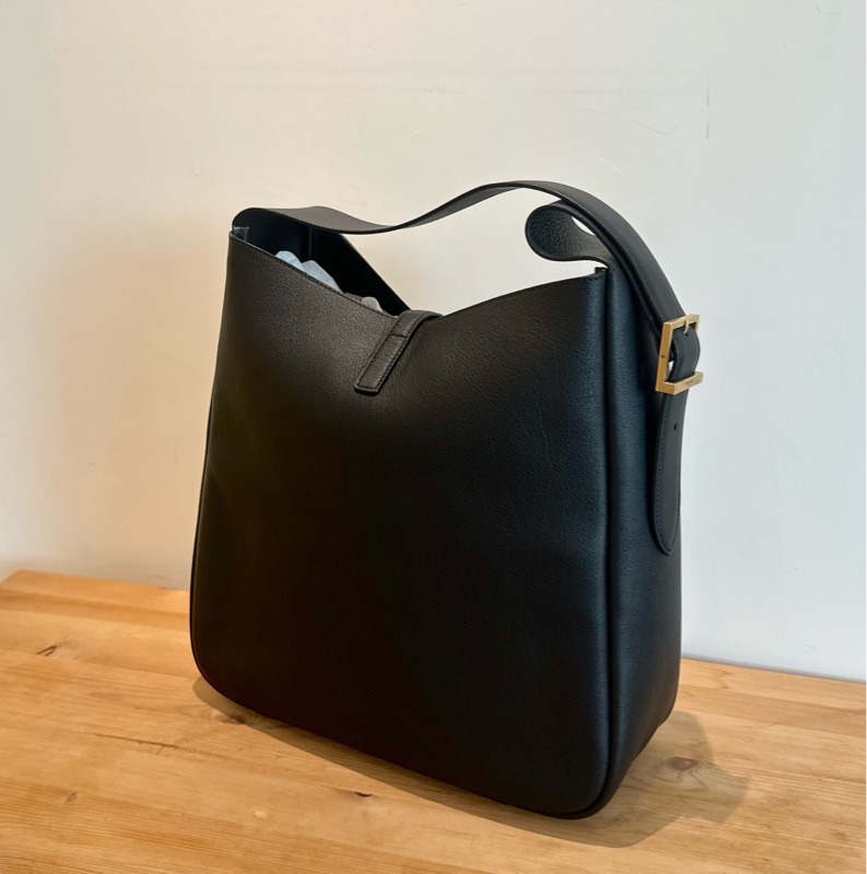 【全新】 YSL SAINT LAURENT YSL Le5A7 hobo 水桶包手提包 牛皮 單肩包 大號 黑色-2