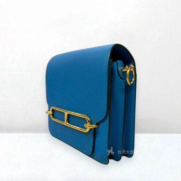 A13202-HERMES Mini Roulis 18 坦桑尼亞藍B3 evercolor皮豬鼻包-1