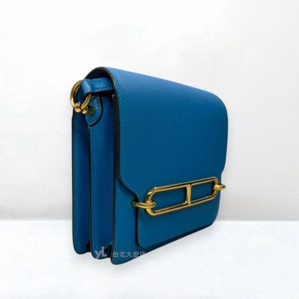 A13202-HERMES Mini Roulis 18 坦桑尼亞藍B3 evercolor皮豬鼻包-2