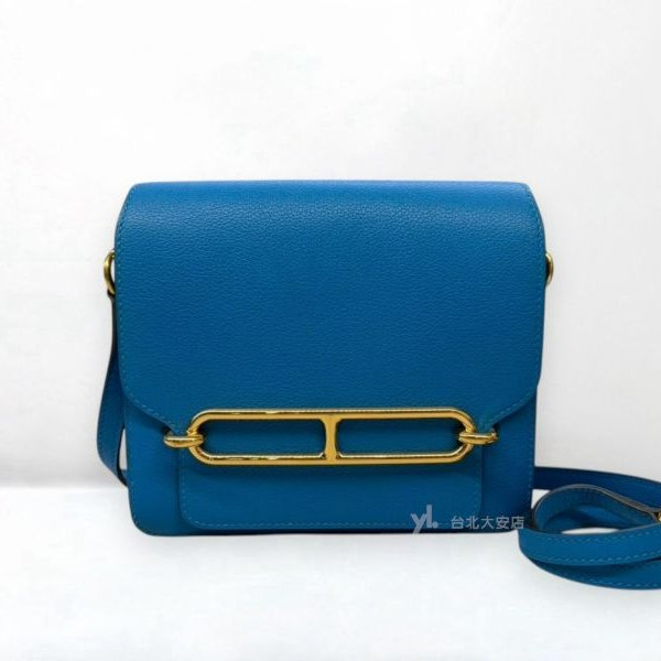 A13202-HERMES Mini Roulis 18 坦桑尼亞藍B3 evercolor皮豬鼻包-0