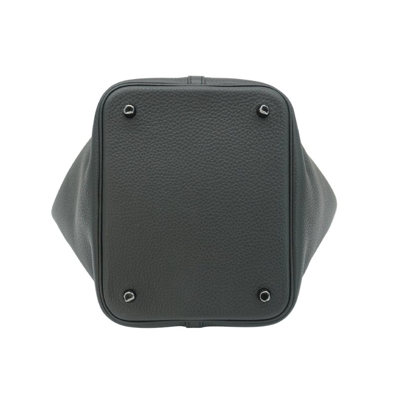 Hermes 展示品 Picotin 22 TC牛皮黑釦手提水桶包(Noir黑)-3