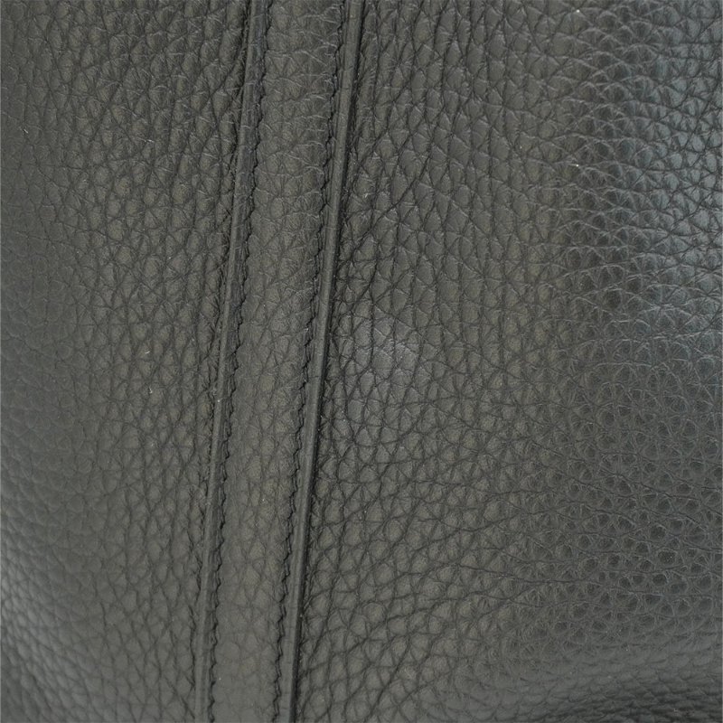 Hermes 展示品 Picotin 22 TC牛皮黑釦手提水桶包(Noir黑)-5
