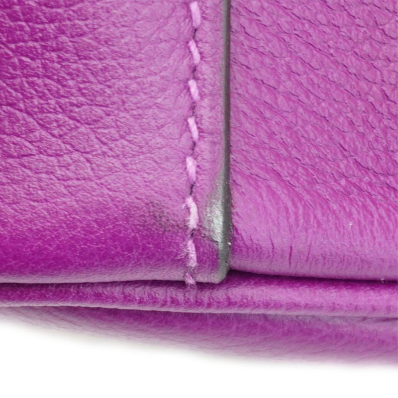 Hermes 展示品 Lindy 30 牛皮金釦手提/肩背兩用包(P9海葵紫)-5