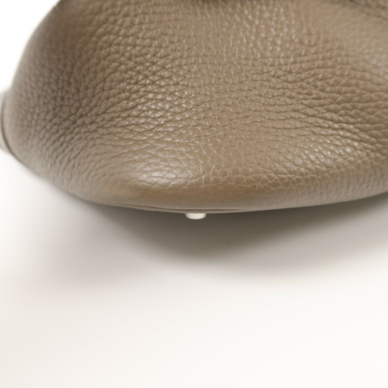 HERMES Clemence皮革Picotin GM手挽袋Etoupe/Etain-11