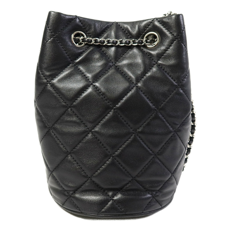 CHANEL 羊皮皮革Bucket Bag鏈帶肩背袋-2