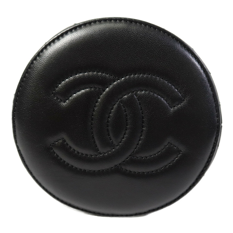 CHANEL 羊皮皮革Bucket Bag鏈帶肩背袋-3